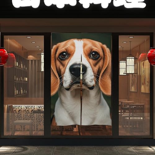 Beagle Dog Door Cover Curtain 57x17 Inches