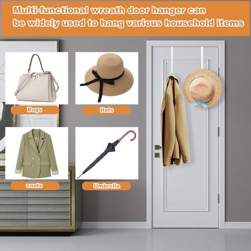 PECULA 2 Pack 14 Inch Wreath Hangers for Front Door