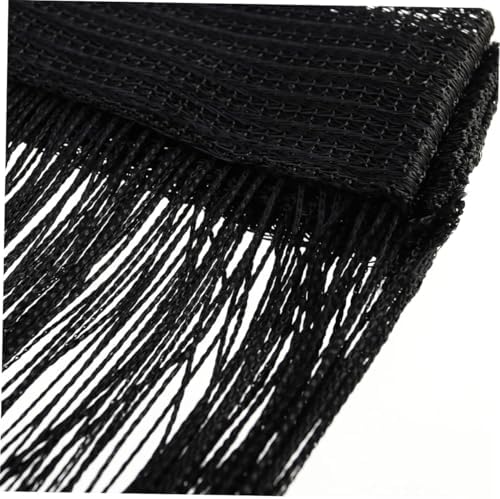 Black Tassel Rod Curtain for Doorway and Room Divider