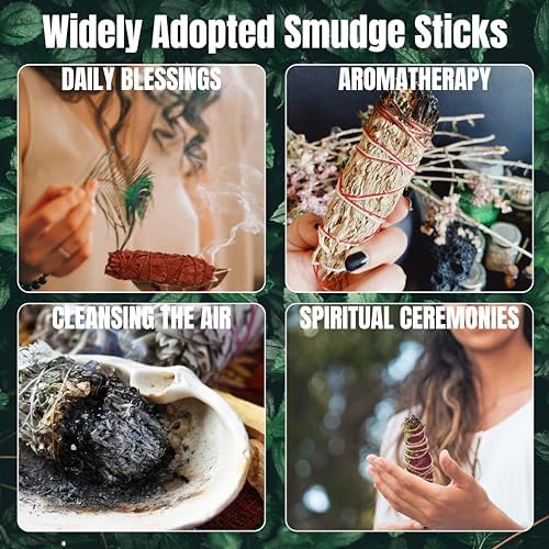 Ancient Veda 3 Pack Smudge Sticks with Guide for Cleansing and Meditation
