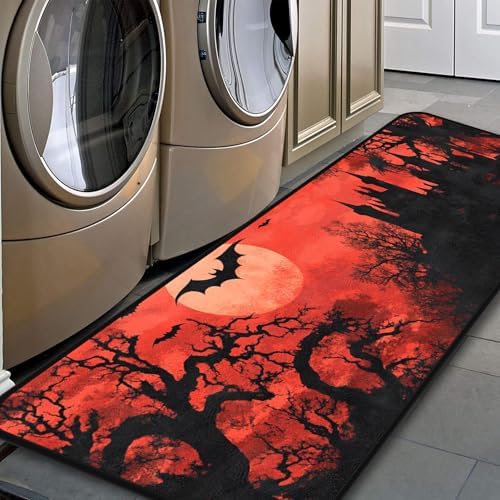 Halloween Bat Kitchen Floor Mat 51x17 Non-Slip
