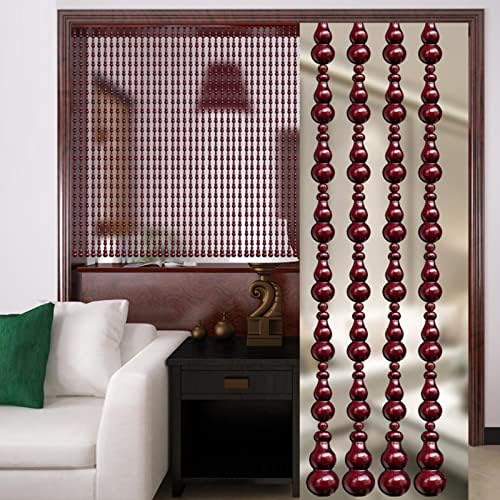 KDDEON Natural Wood Bead Curtain for Doorway Decorations