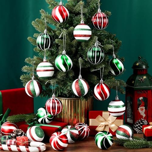 Jetec 24 Pcs Shatterproof Christmas Ball Ornaments