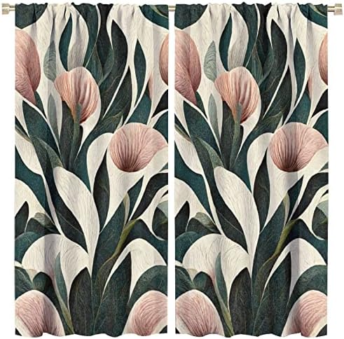 JESTRONRY Abstract Floral Curtains for Living Room Bedroom