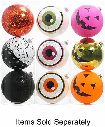 Ashland Halloween Plastic Ball Ornaments 3PC Set