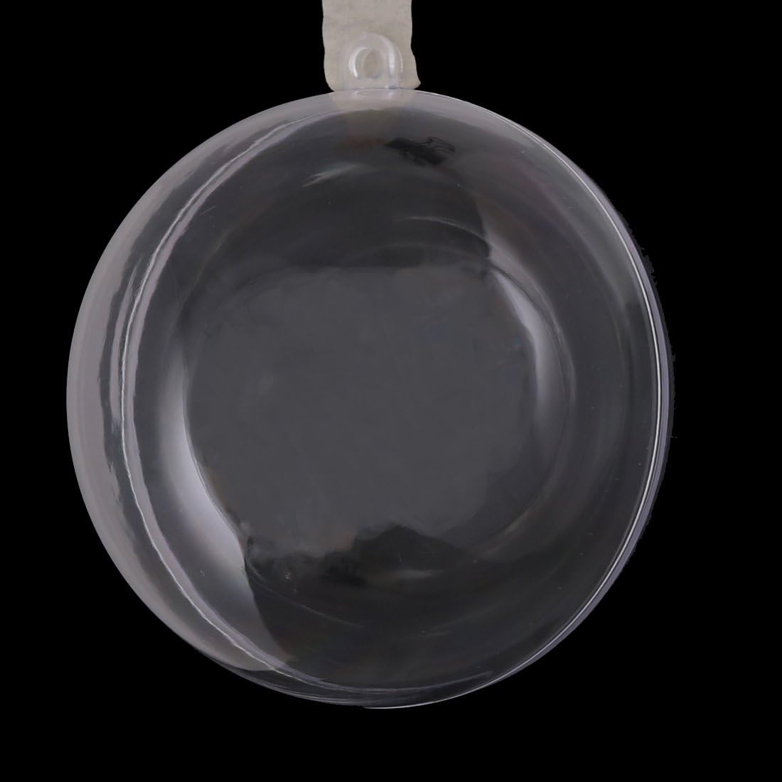 Uxcell Clear Plastic Christmas Baubles 9cm 5pcs