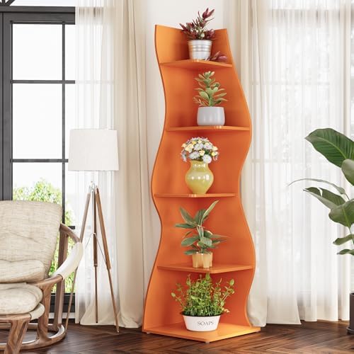 LITTLE TREE 5-Tier Wall Corner Bookshelf Modern