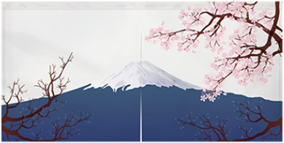 Japanese Style Half Open Doorway Noren Curtain 1