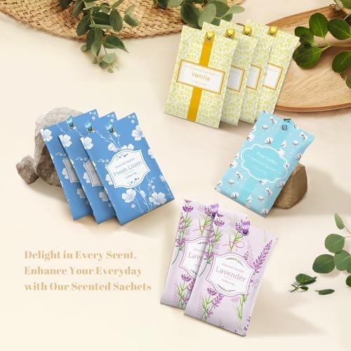 SCENTORINI Aromatic Sachets 16-Pack Natural Fragrance
