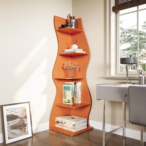 LITTLE TREE 5-Tier Wall Corner Bookshelf Modern