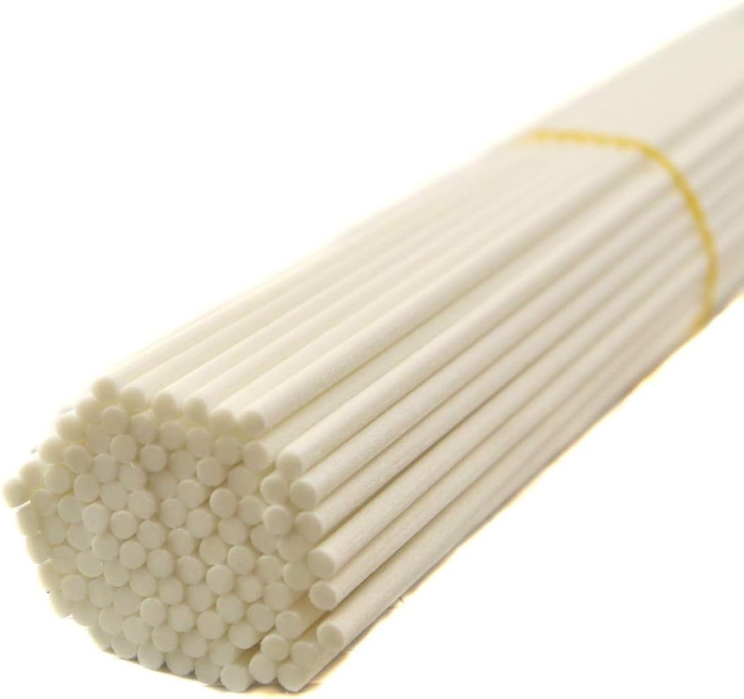 100 Pieces Fiber Reed Diffuser Sticks 10 x 3mm White