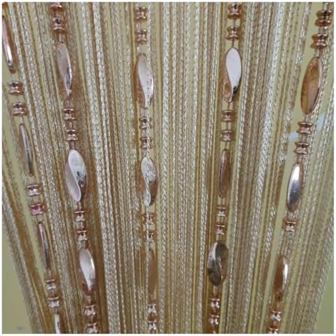 String Bright Button Beaded Door Curtain Panel