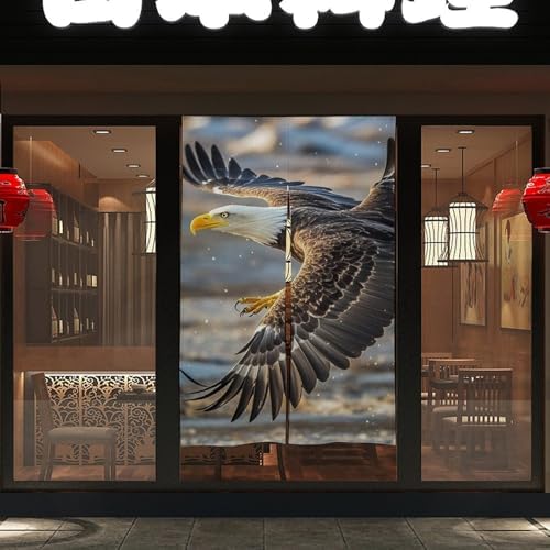 Bald Eagle Flying Door Cover Curtain 57x17 Inches