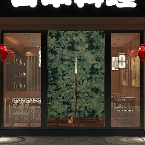 Green Army Digital Camouflage Door Curtain 57 X 17 Inches