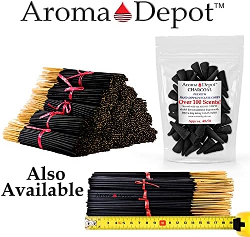 Aroma Depot 1 Inch Dragons Blood Incense Charcoal Cones Pack of 40-50