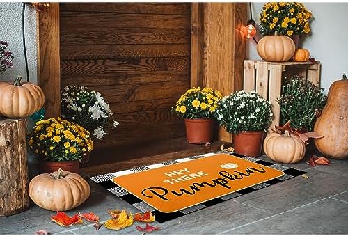 Hey There Pumpkin Door Mat 2 Pcs Fall Welcome Mat