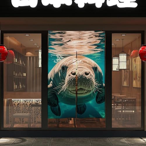 Manatee Door Curtain 57x17 Inches Soft Durable