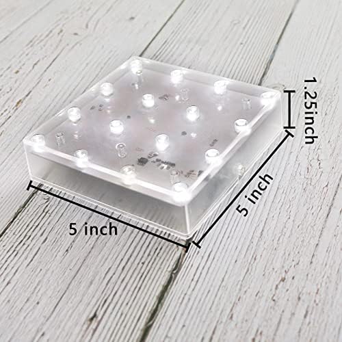 LARDUX 4-Pack Square LED Light Bases with Remote