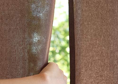 SunnyDayFabric Dooryway Curtain W335 x L59 Tapestry Japanese Noren Blur Brown