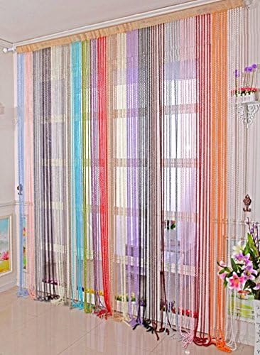 Glitter Thread S Form Curtain Panel 3m x 3m Door Divider