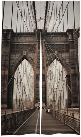 Brooklyn Bridge Door Cover Curtain 57x17 Inches