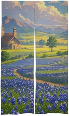 Texas Bluebonnets Door Curtain 57 X 17 Inches