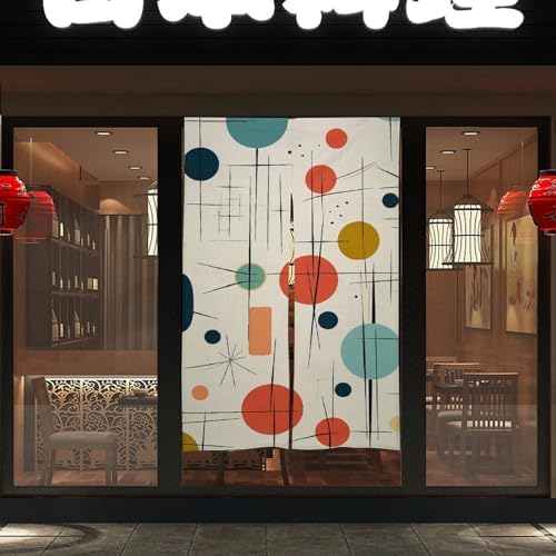 Modern Mid Century Door Curtain Panel 17x57 Inch