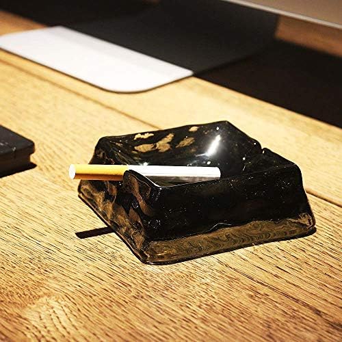 Dark Grey Ceramic Ashtray with Modern Design