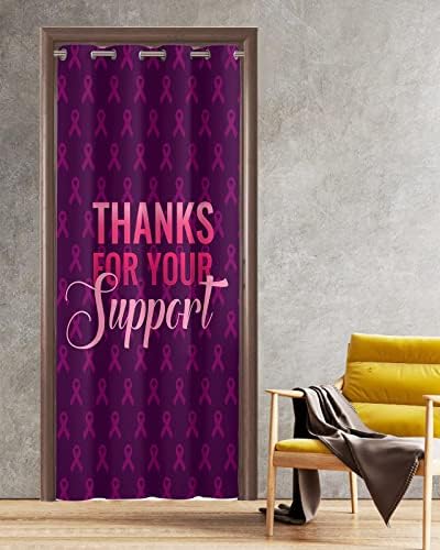Thanks for Your Support Door Curtains - 80 Inch Blackout Panels