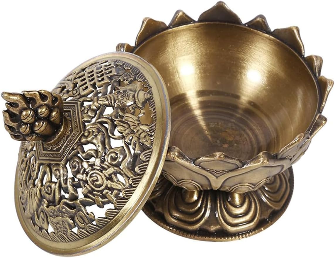 Classic Bronze Lotus Incense Holder