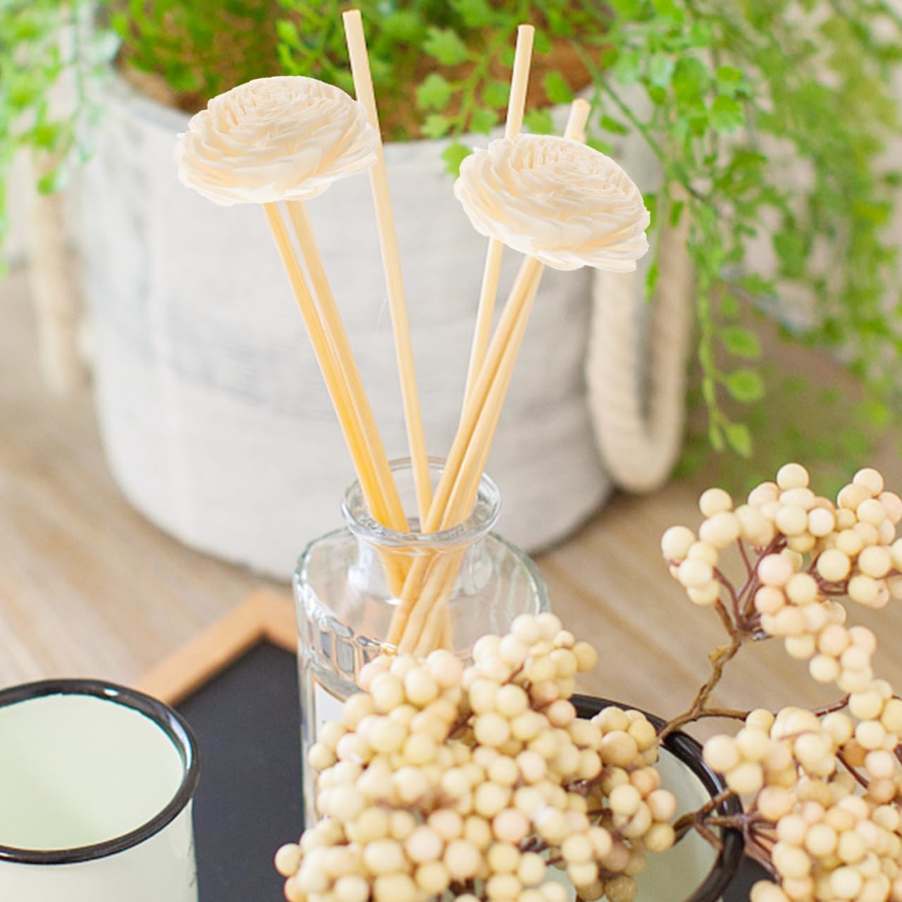 PRETYZOOM 3pcs Reed Diffuser Sticks for Home Office Decor