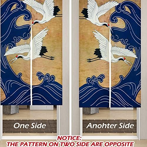 LIGICKY Retro Japanese Noren Door Curtain Linen Tapestry