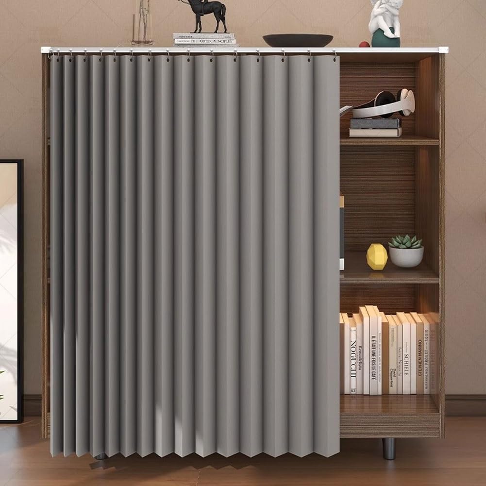 Pleated Folding Door Curtain for Bedrooms and Living Rooms