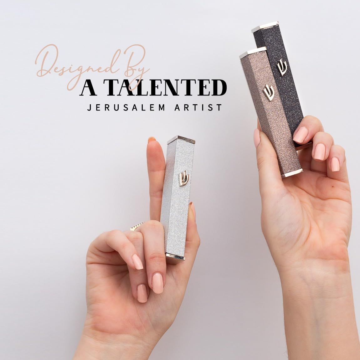 SURI Modern Mezuzah with Self-Stick Case