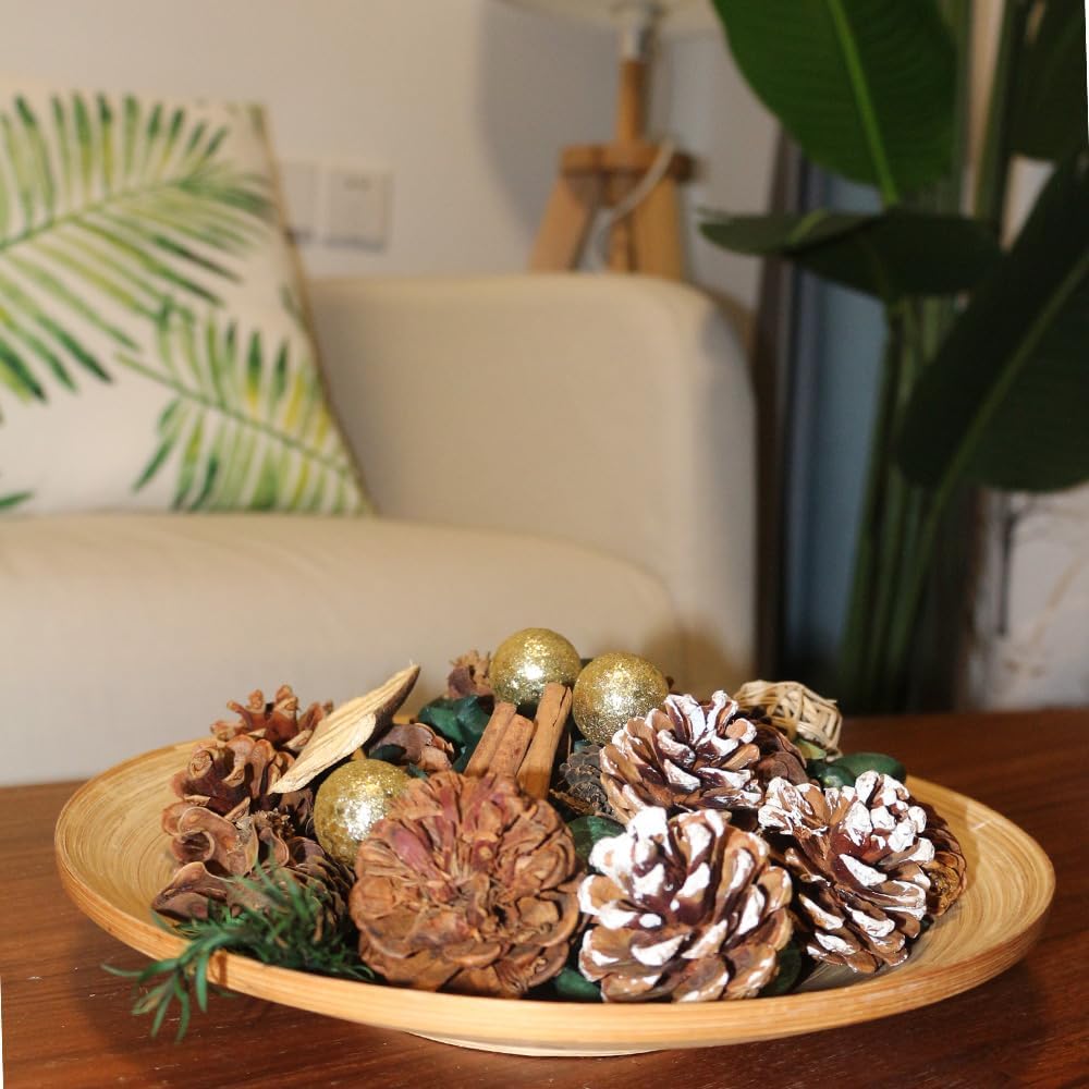 Qingbei Rina Christmas Potpourri Bags - 20 oz Pine Scented Dried Flowers with Cinnamon