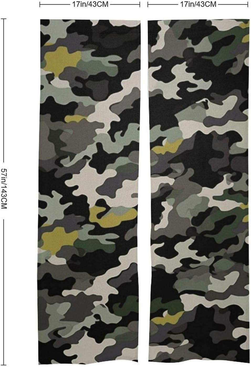 Abstract Camouflage Door Curtain 57x17 Inches