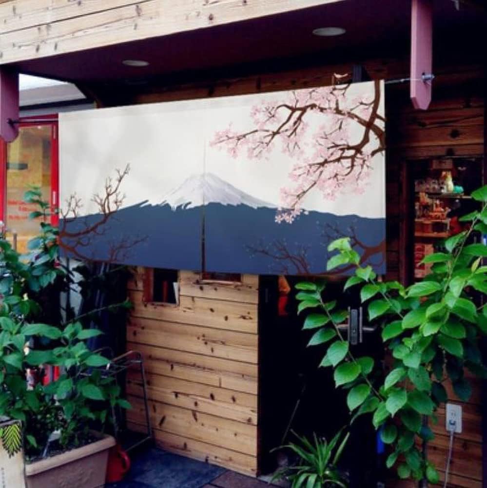 Japanese Style Half Open Doorway Noren Curtain 1