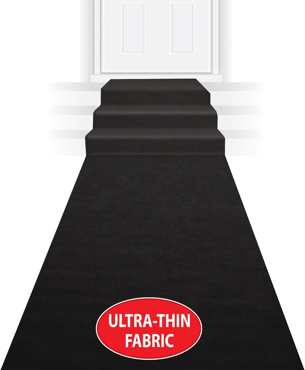 Beistle 2-Piece Black Carpet Runner for Parties