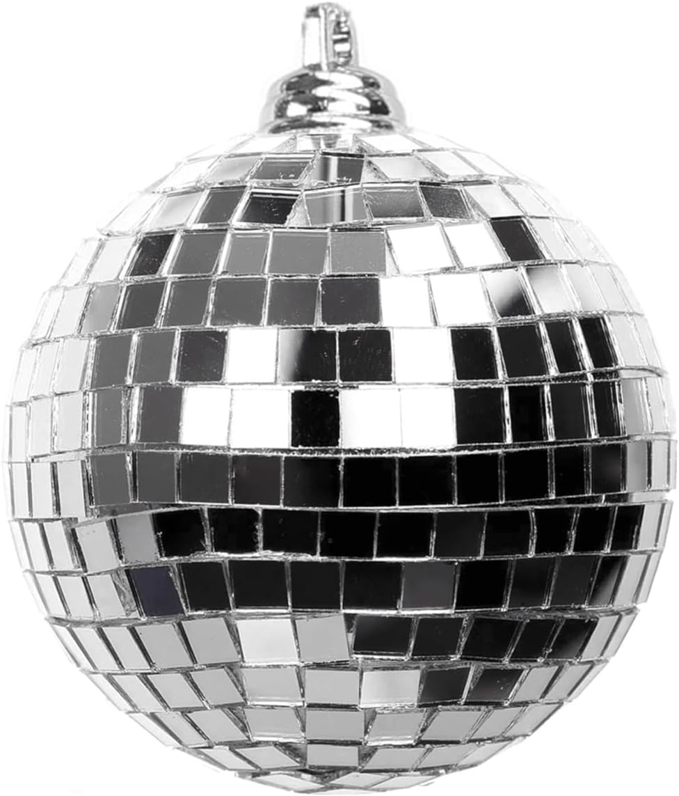 Ashland 2 Inch Silver Disco Ball Plastic Ornaments 5ct