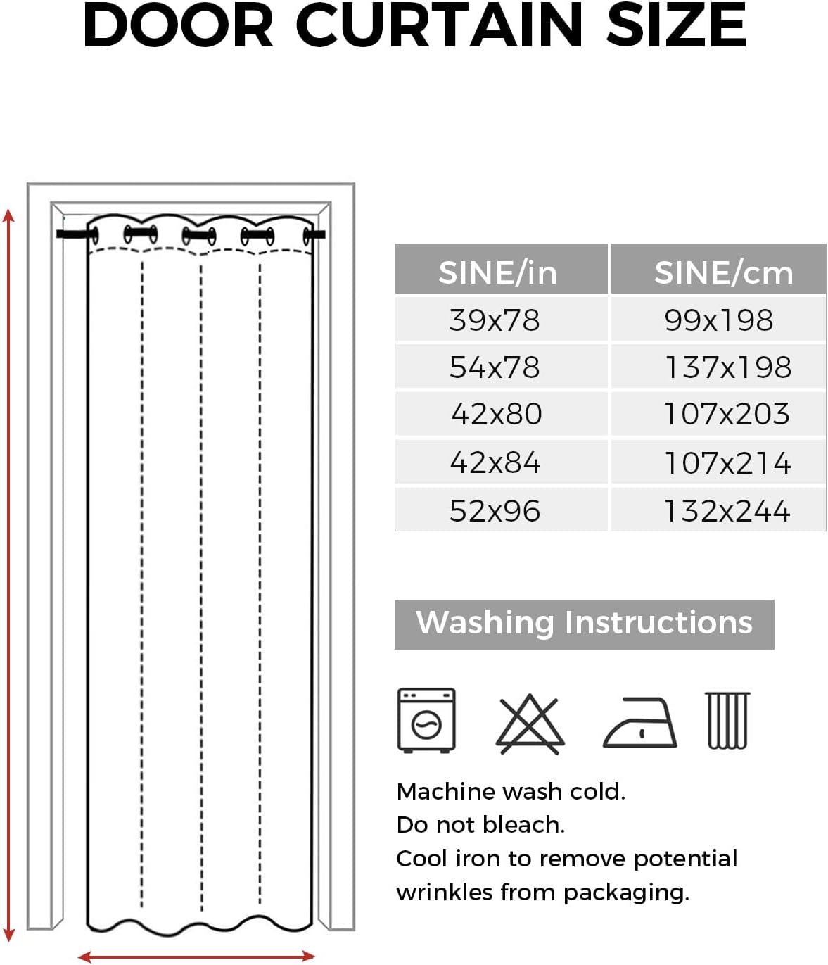 Breast Cancer Awareness Door Curtain with Pink String - 42x84 Inch Blackout Panels