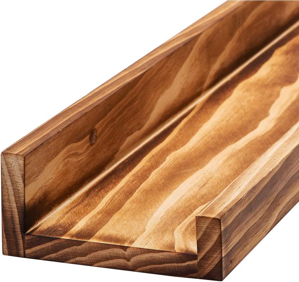 AZSKY Rustic Floating Shelves Set of 2 for Wall Display