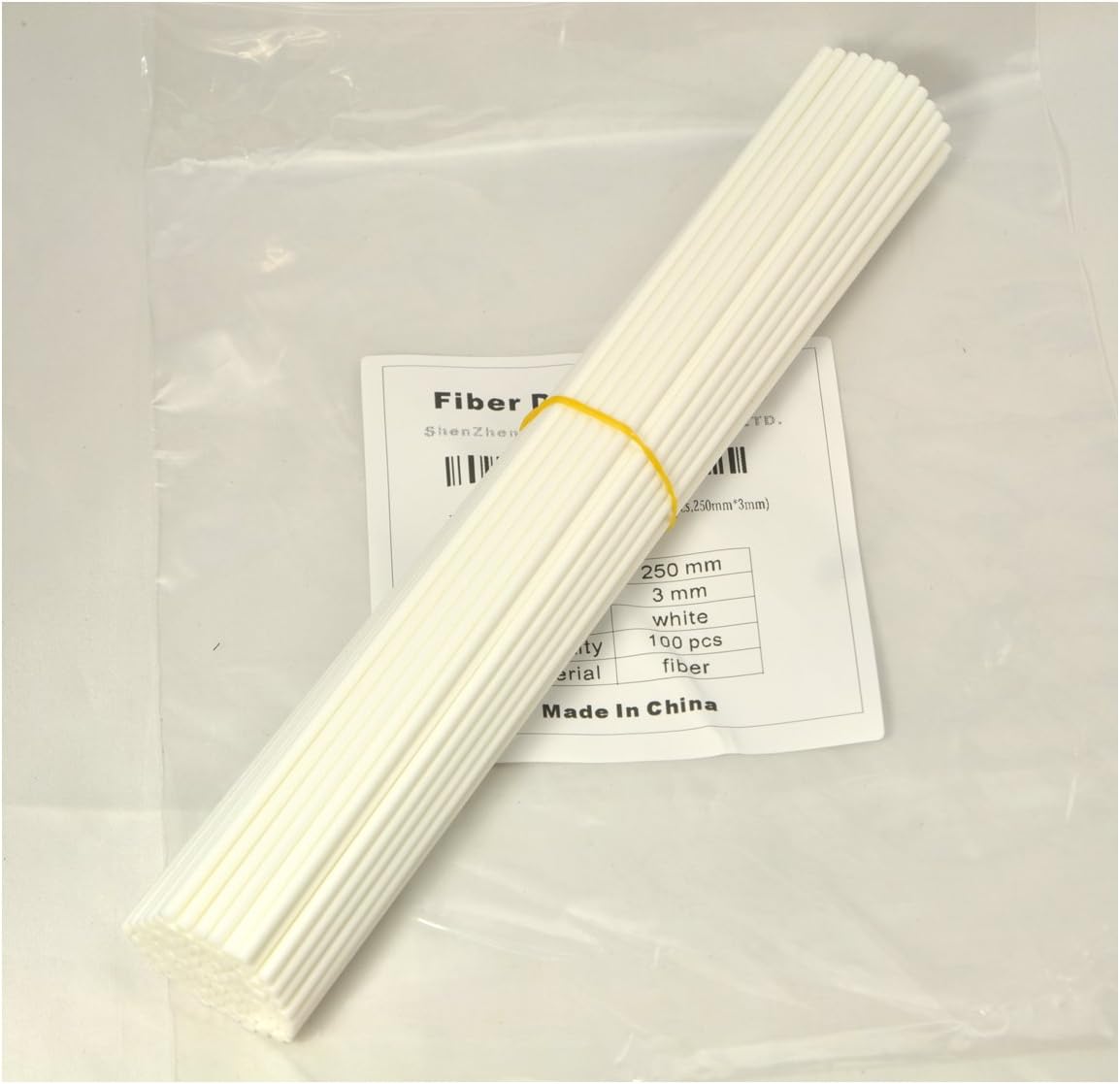 100 Pieces Fiber Reed Diffuser Sticks 10 x 3mm White