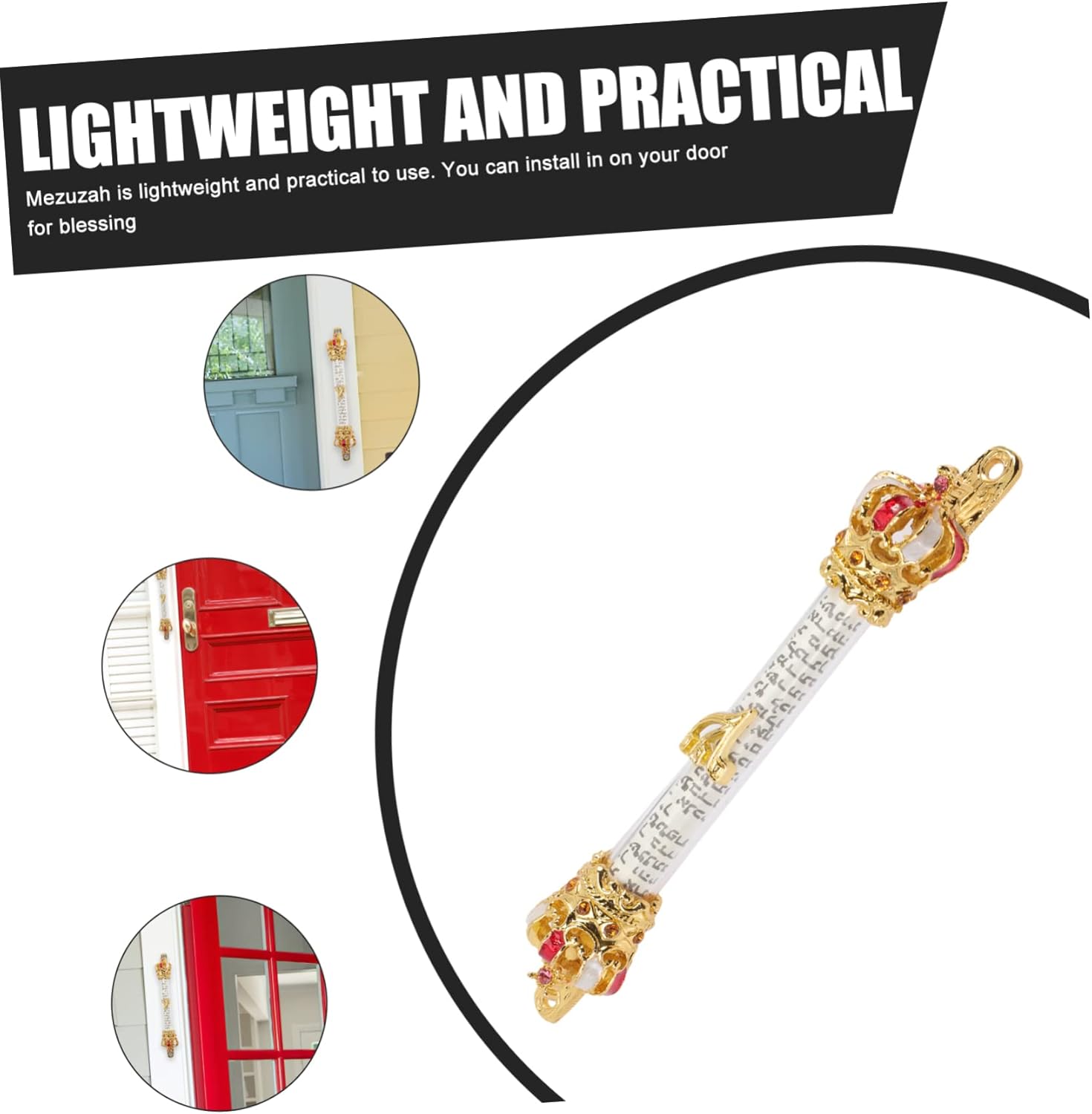 IMIKEYA Delicate Metal Mezuzah Door Decoration