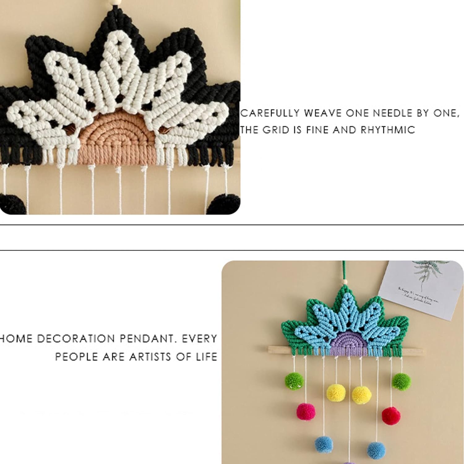 Rainbow Plush Dream Catcher Wall Decor