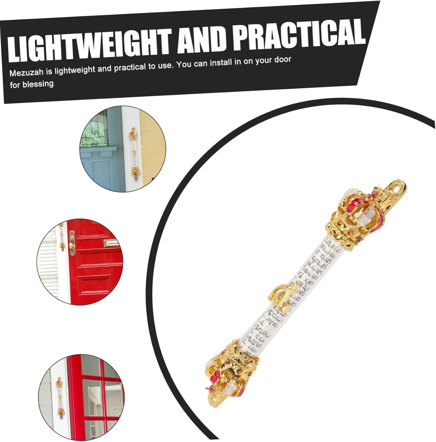 MAGICLULU Delicate Metal Mezuzah for Home Decoration