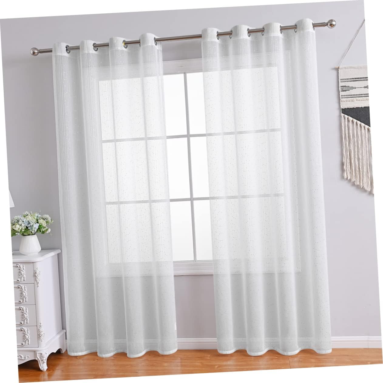 Ciieeo Semi Blackout Curtains for Bedroom and Privacy