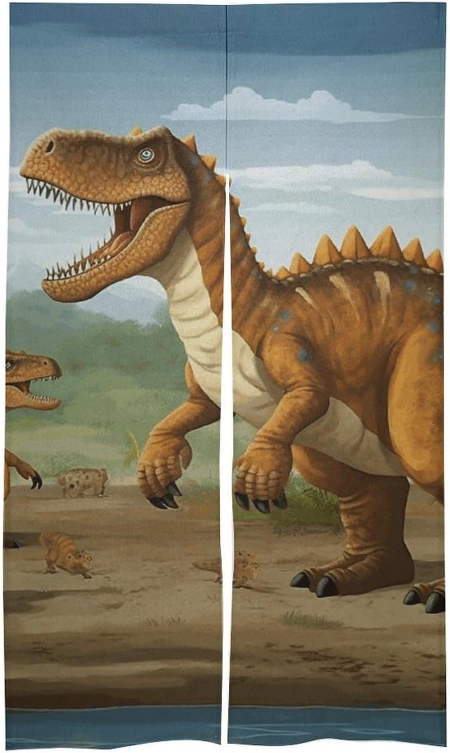 Jurassic Dinosaur Door Curtain 57x17 Inches