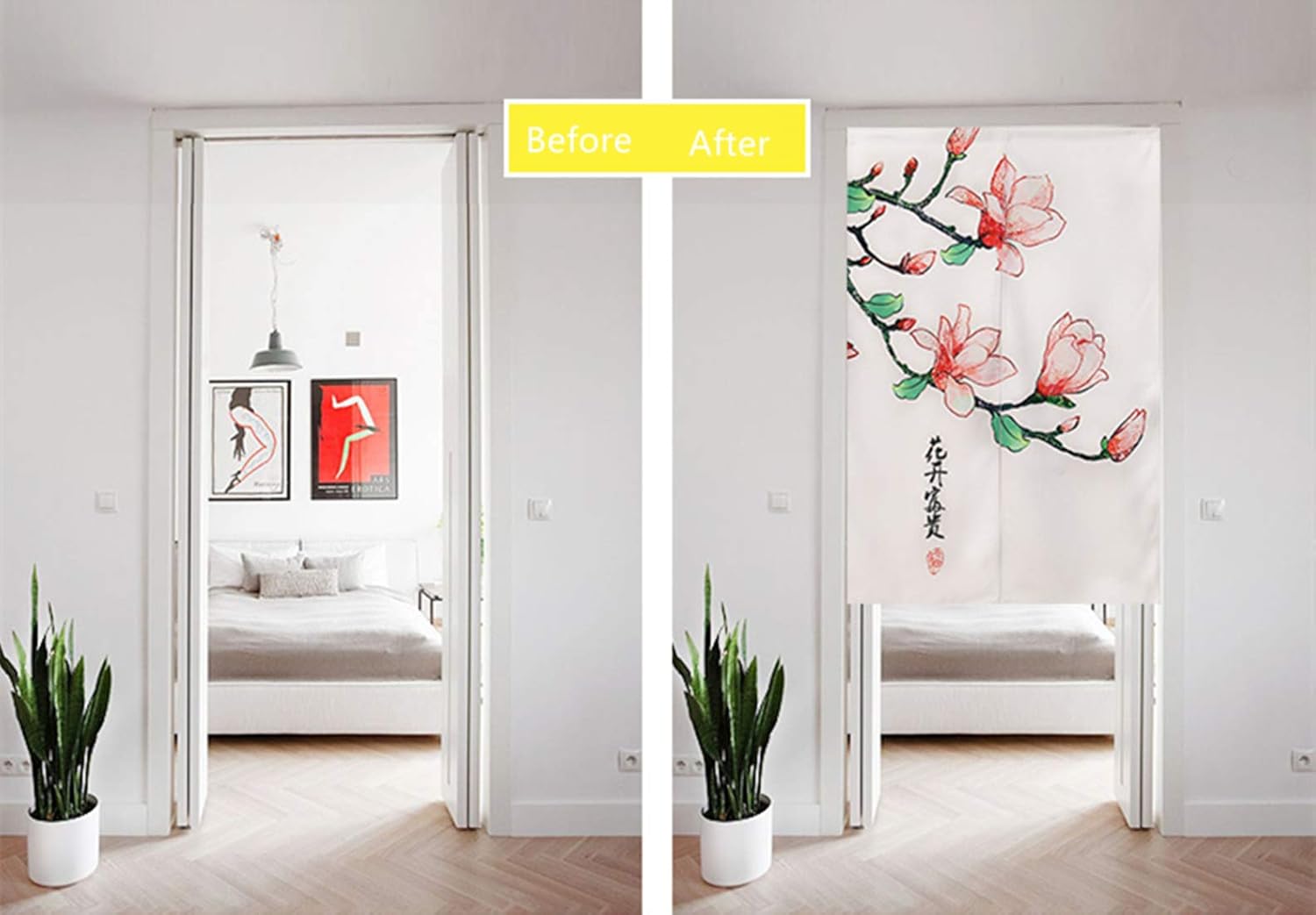 Japanese Noren Door Curtain Cotton Linen Decor