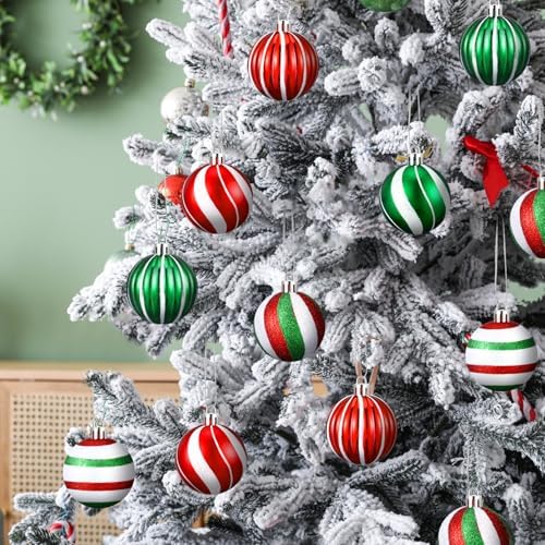 Jetec 24 Pcs Shatterproof Christmas Ball Ornaments