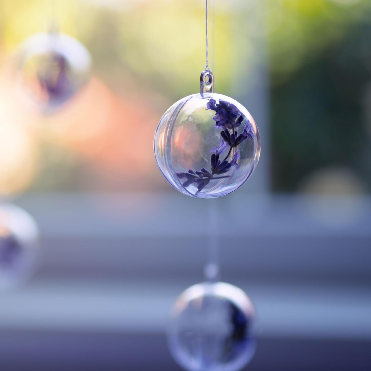 Uxcell 10 Pcs Clear Fillable Hanging Decor Balls 12 Inch